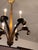Paul Ferrante Antique Dutch Metal Leaf Iris Chandelier For Sale - Image 11 of 12