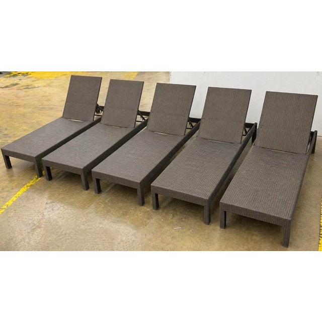 Set of 5 Janus et Cie Quinta Fully Woven Chaise Lounges – New, Never Used Bring five-star resort luxury to your outdoor...