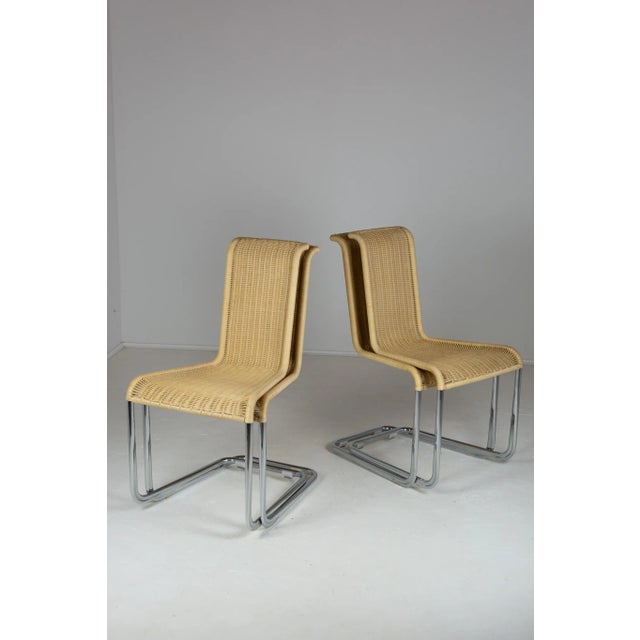 These beautiful cantilever chairs were designed by Axel Brüchhauser in collaboration with Jean Prouvé, Mart Stam and...