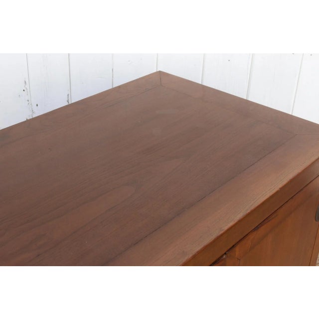 Mid-Century Walnut Brown Low Cabinet For Sale - Image 9 of 10