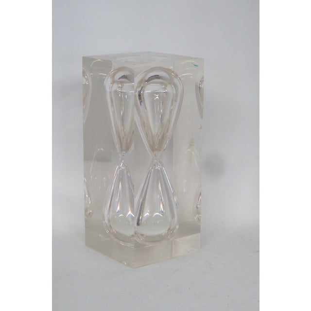 Early 21st Century Ralph Lauren Acrylic Lucite Clark Hourglass Retro Mid Century Modern Style 4701b For Sale - Image 5 of 11