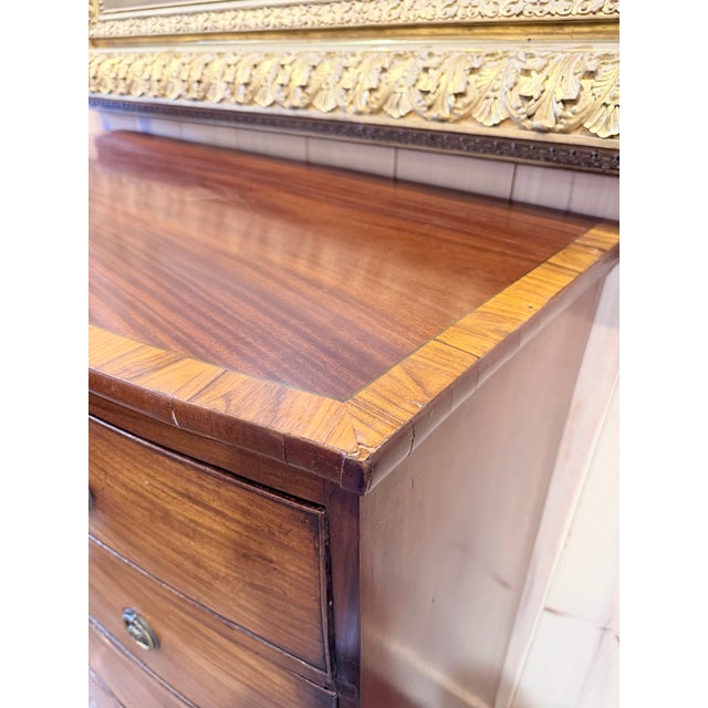 Antique Georgian Mahogany Bow Front Chest For Sale - Image 4 of 11