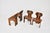 Set of 4 Africa chairs in wood and brown leather by Afra & Tobia Scarpa. Seat height: 45 cm. Stamped. Wear consistent with...