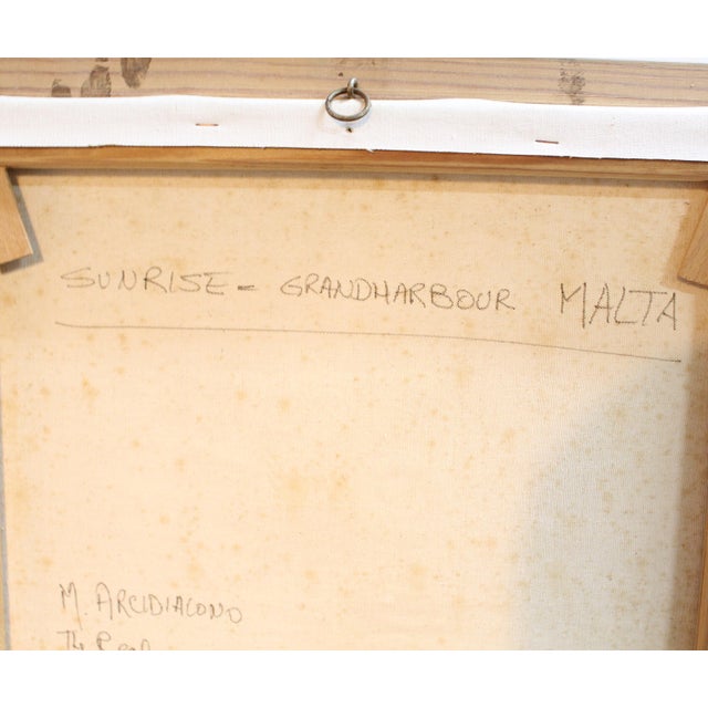 Textile "Sunrise Grand Harbor Malta" by Arcidiacono For Sale - Image 7 of 9