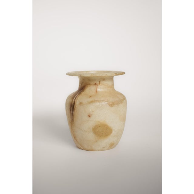 Hand-Carved Egyptian Alabaster Vase For Sale - Image 13 of 13