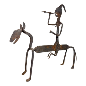Antique Handmade Wrought Iron West African Bambara Mali Hunting Sculpture Statue