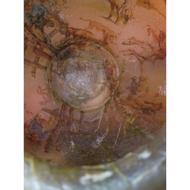 Moser Glassworks Authentic 1919 Bohemian Moser 24 Karat Gold Glitched Crystal Chalice For Sale - Image 4 of 5
