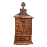 Antique French Walnut Salt Box For Sale
