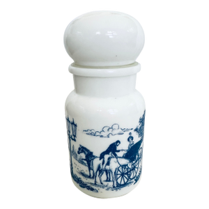 Vintage Belgian Blue Victorian Apothecary Bottle/Jar