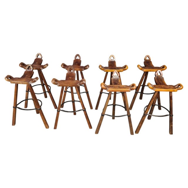 Mid-Century Brutalist Bar Stools, 1960s, Set of 8 For Sale - Image 15 of 15