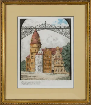 Mid 20th Century Brahms He, Dornheim Etching by Peter Garbera, Framed