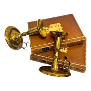 Pair of Victorian English Brass Chambersticks