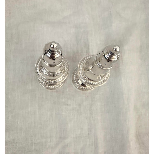 Reed & Barton Vintage Empire Sterling Weighted Salt & Pepper Shakers-a Pair For Sale - Image 4 of 5