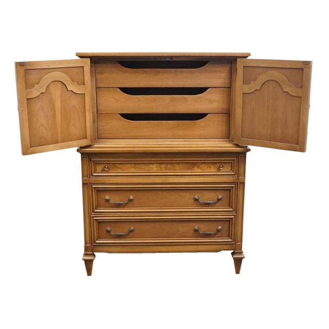 Late 20th Century Weiman the Rockwood Collection Solid Cherry Italian Neoclassical 40" Chest on Chest 533-111 For Sale - Image 5 of 15