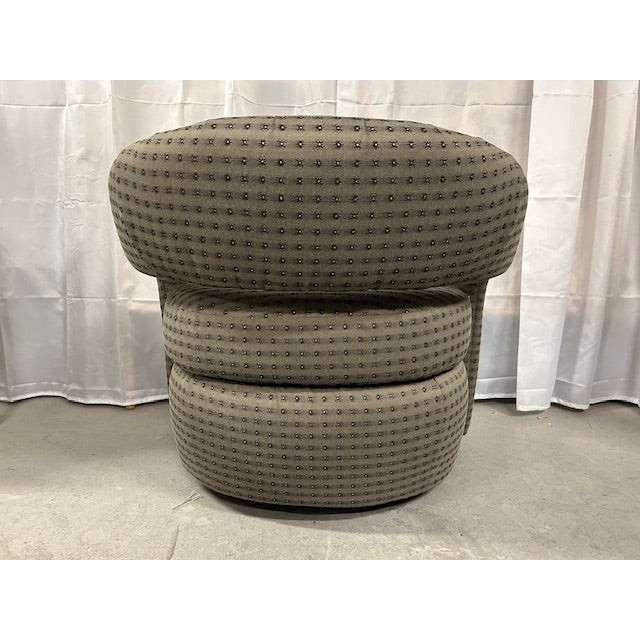 Weiman Preview Furniture Late 20th Century Kagan Style 'Targa' Swivel Chair by Weiman Preview For Sale - Image 4 of 10