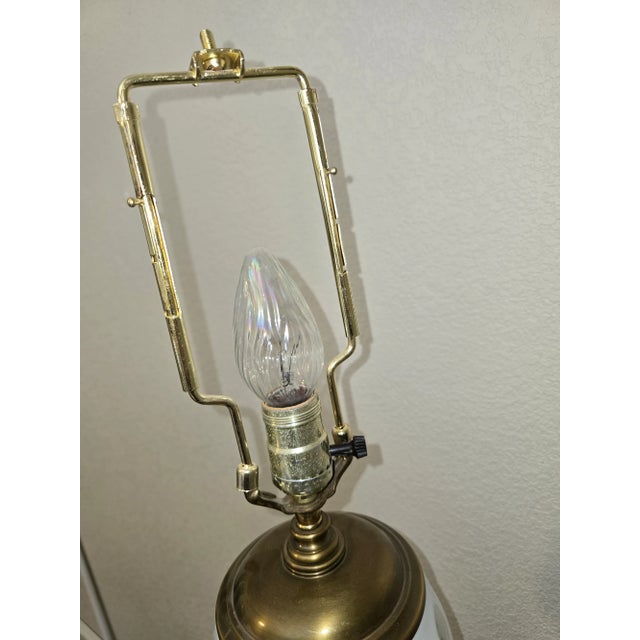 Glass Vintage White Coin Dot Coin Dot Lamp For Sale - Image 7 of 13