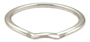 Hearts on Fire Flat Curved 18k White Gold Band Ring