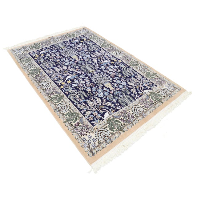 Nain rugs are renowned for their detail and fine use of outlining along the central motifs. Breaking from the classical...