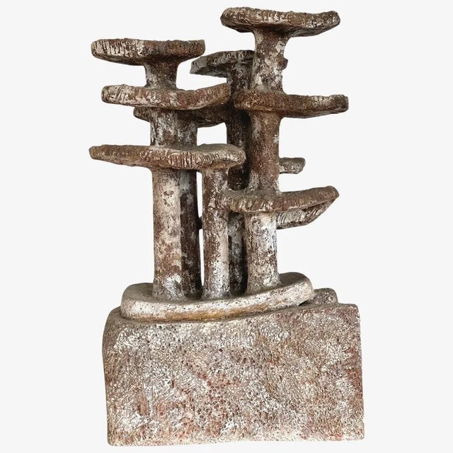 Vintage Large Modernist Mushroom Cluster Clay Sculpture by Margot Kempe (German, 1898-1981), Signed (Ca. 1950)/Brutalist For Sale - Image 13 of 13
