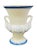 Hollywood Regency Vintage Blue and White Ceramic Handled Urn With Seashells For Sale - Image 3 of 10