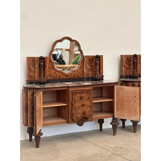 Italian Art Deco Sideboards, 1940s, Set of 2 For Sale - Image 4 of 17