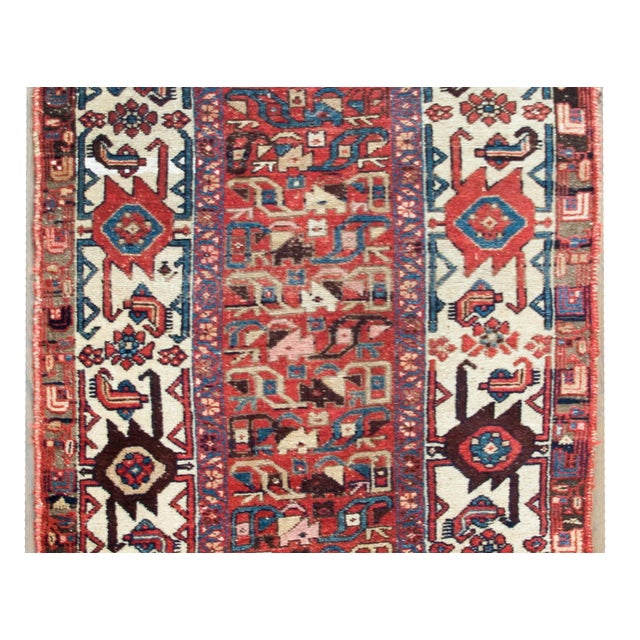 Textile Late 19th Century Azari Runner For Sale - Image 7 of 17