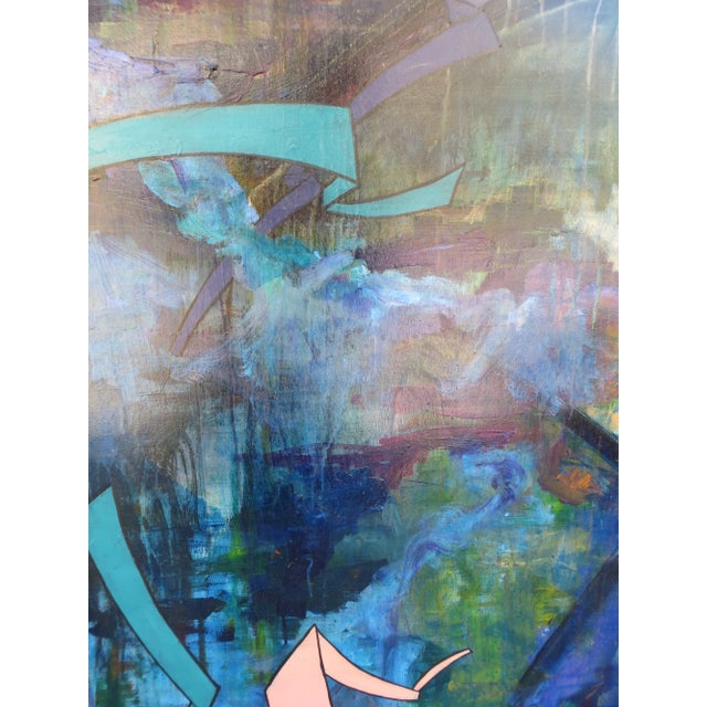 Wood "The Loss of Fauna" Contemporary Abstract Diptych Painting - a Pair For Sale - Image 7 of 10