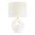 AERIN by Visual Comfort Signature Adria 25" Table Lamp in Plaster White with Linen Shade For Sale