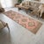Mid-Century Modern Hand-Knotted Oushak Runner Rug Faded Pink Low Pile Hallway Decor Kitchen Rug- 3'2″x 12'4″ For Sale - Image 3 of 14
