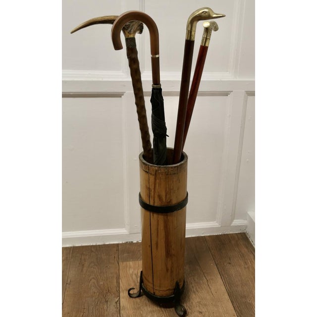 Arts and Crafts Stick Stand int Bamboo, 1890s For Sale - Image 5 of 7