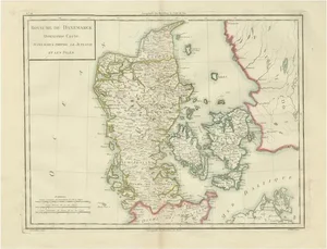 Antique Map of Denmark, 1802