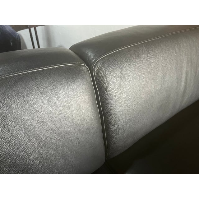 Black Leather Sofa by Cor, Germany For Sale - Image 10 of 10