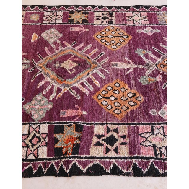 1960s Highly Collectible Authentic Moroccan Rug - 13.3 X 6.23 Ft For Sale - Image 9 of 9