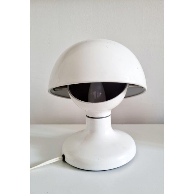 Italian Modern White Metal Table Lamp by Tobia and Afra Scarpa for Flos, 1970s For Sale - Image 11 of 13