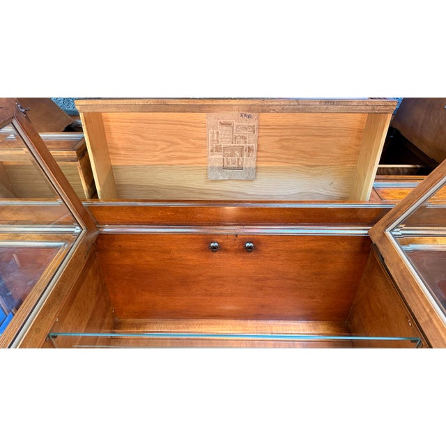 Vintage White Furniture Co. Mebane, Nc 7 Foot Lighted French Provincial China Hutch (2 Piece) For Sale - Image 11 of 12
