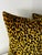 Pair of lush, chenille pillows, in a rich, saturated gold base with black leopard print. Classic opulence. Removable cover...