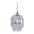 Vintage Crystal Basket Chandelier With Chrome Frame & Spear Prisms For Sale