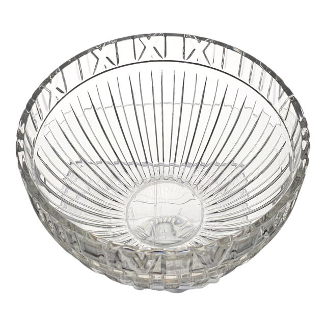Attributed Tiffany & Co. Atlas Crystal Centerpiece Bowl, 9.75", C. 1995–2005 For Sale - Image 11 of 16