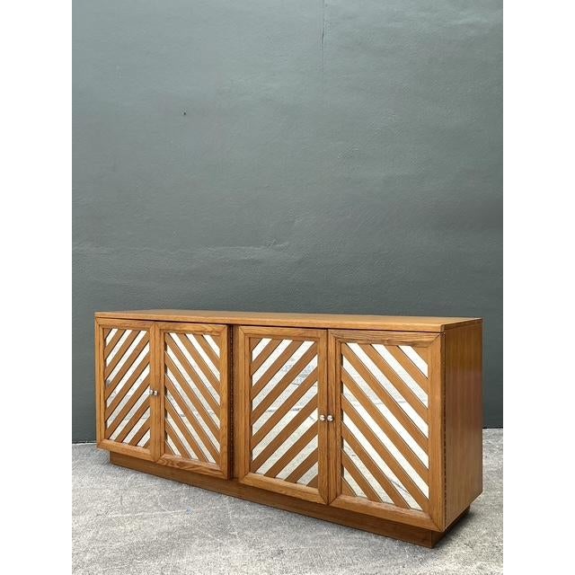 Vintage Bassett Chevron Mirrored Dresser For Sale - Image 9 of 12