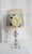 Transparent Vintage Glass Ball Lamp + Shabby Chic Shade For Sale - Image 8 of 15