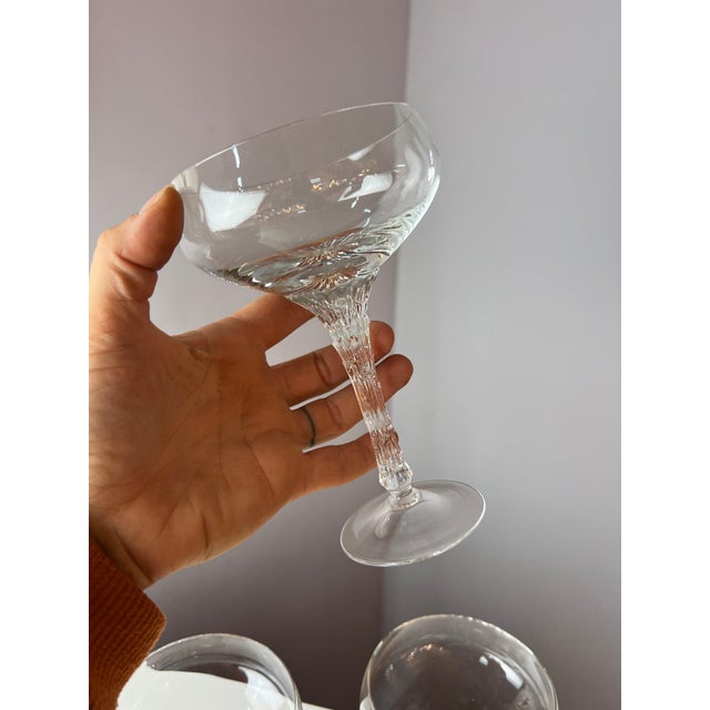Glass Split Wine Glasses by Pavel Hlava for Rosenthal Studio Line, Set of 4 For Sale - Image 7 of 8