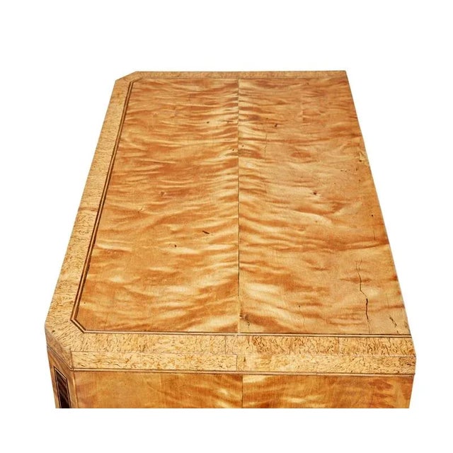 Light Yellow Swedish Biedermeier Inlaid Birch Chest of Drawers For Sale - Image 8 of 9