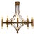 Italian Twelve-Light Bronze Chandelier, Mid-Century Modern, Circa 1970s For Sale