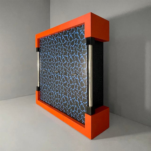 Italian Modern Wardrobe in Wood and Formica for Design Gallery Milano, 1980s For Sale - Image 4 of 18