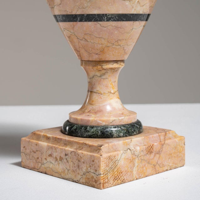 19th Century France Pink Marble Urns For Sale - Image 9 of 10