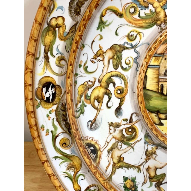 Deruta Mid 20th Century Italian Majolica Allegorical Charger by A. Deruta For Sale - Image 4 of 13