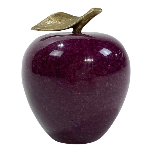 Vintage Stone Apple Paper Weight For Sale