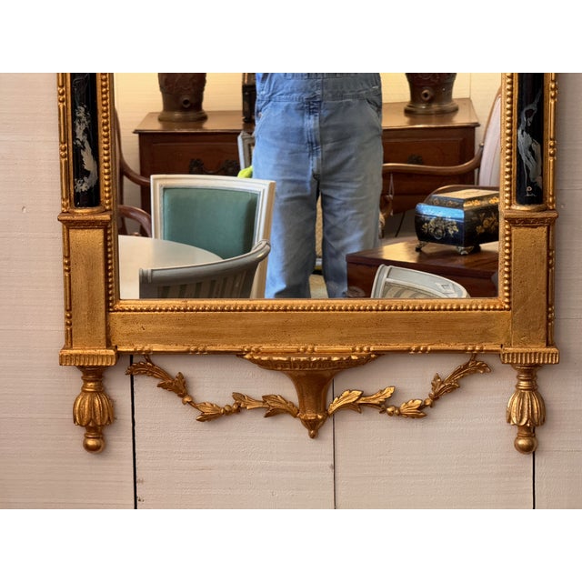 Gold Pair of Vintage Giltwood Mirrors in the Neoclassical Manner For Sale - Image 8 of 11