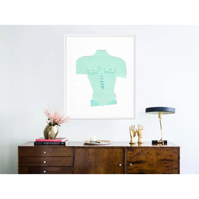 Contemporary Bust 1 by Virginia Chamlee in White Framed Paper, Medium Art Print For Sale - Image 3 of 4