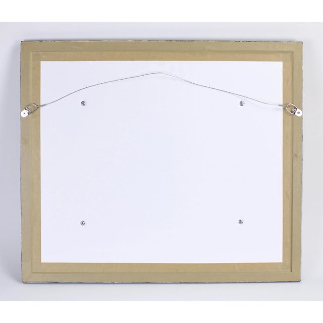 Black Vintage Abstract Surrealist Floating Biomorphic Shape Over Gray and Black Painting For Sale - Image 8 of 9